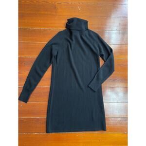 NWT Quince Black 100% Cashmere Turtleneck Sweater Dress Women’s Medium